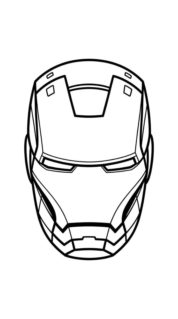 Coloriage masque iron man