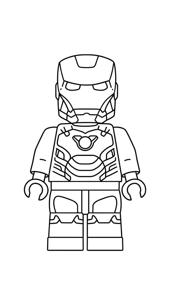 coloriage lego iron man