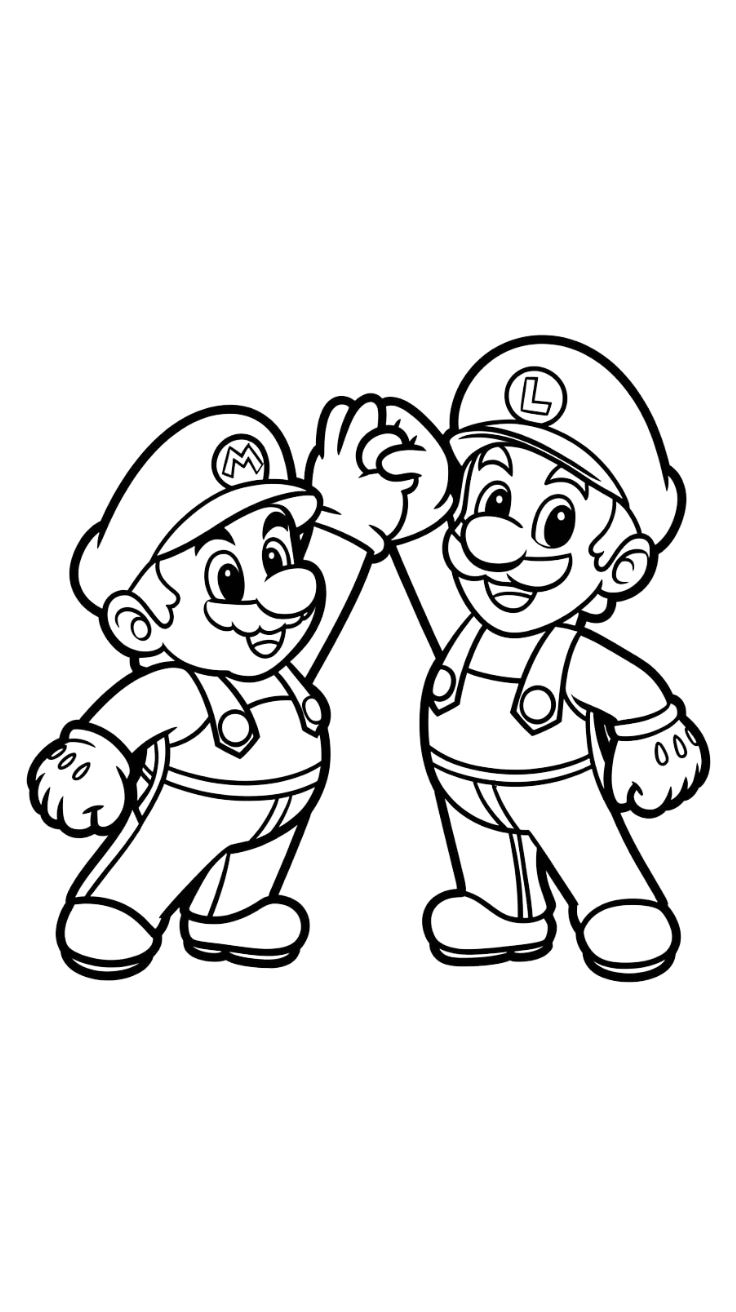 dessin mario et luigi