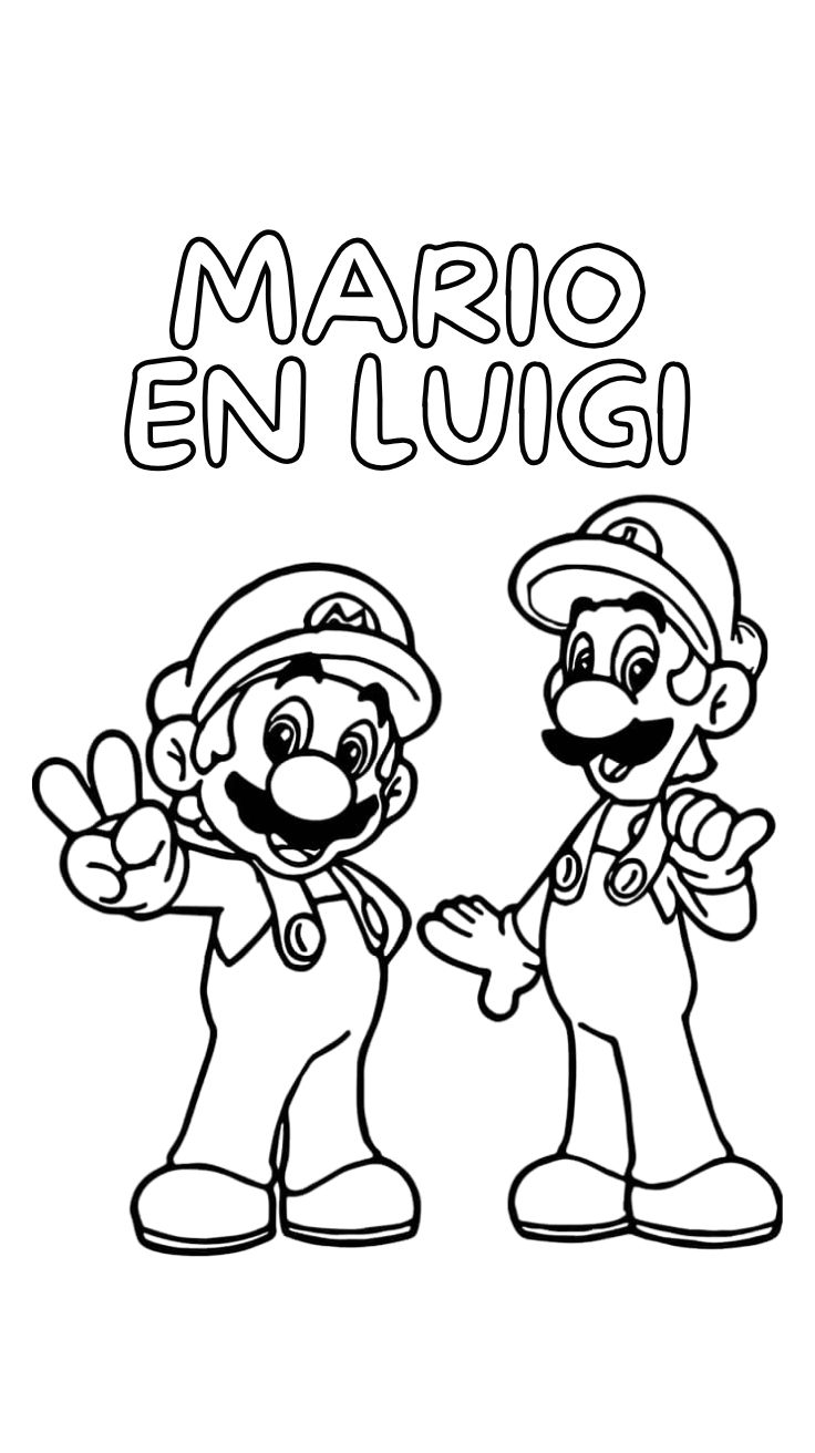 mario et luigi coloriage a imprimer