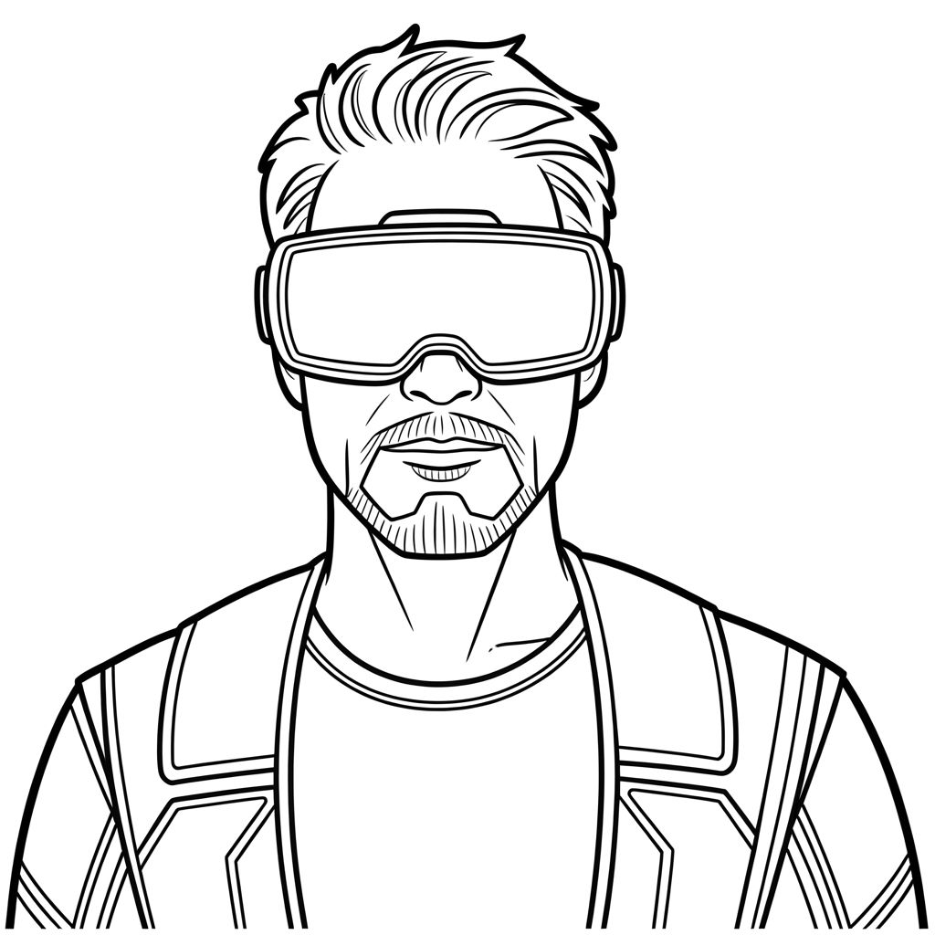 coloriage iron man à imprimer