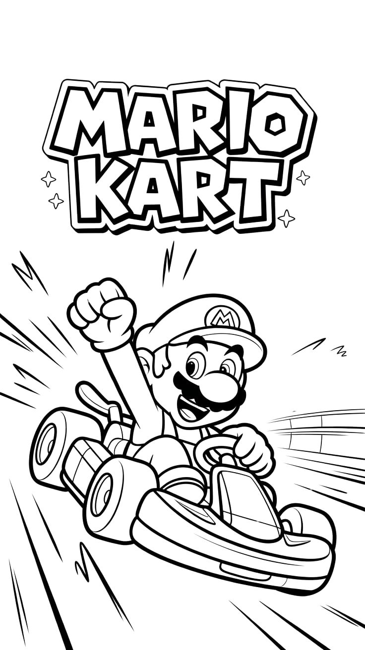 coloriage mario kart