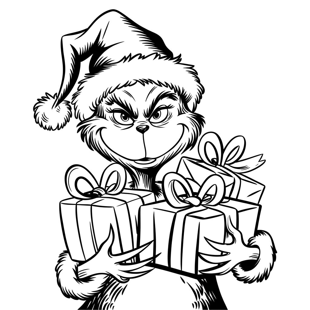 coloriage noel grinch