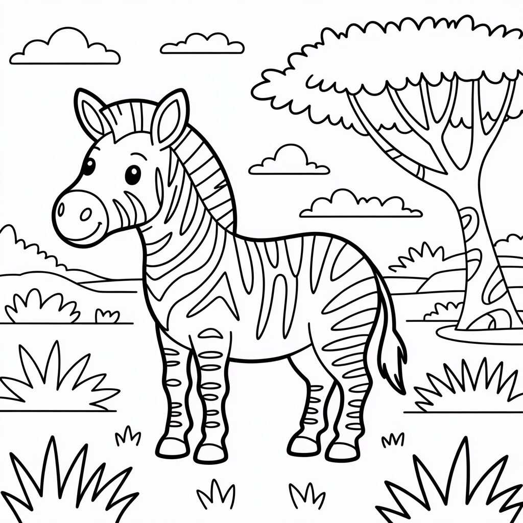 zebre coloriage