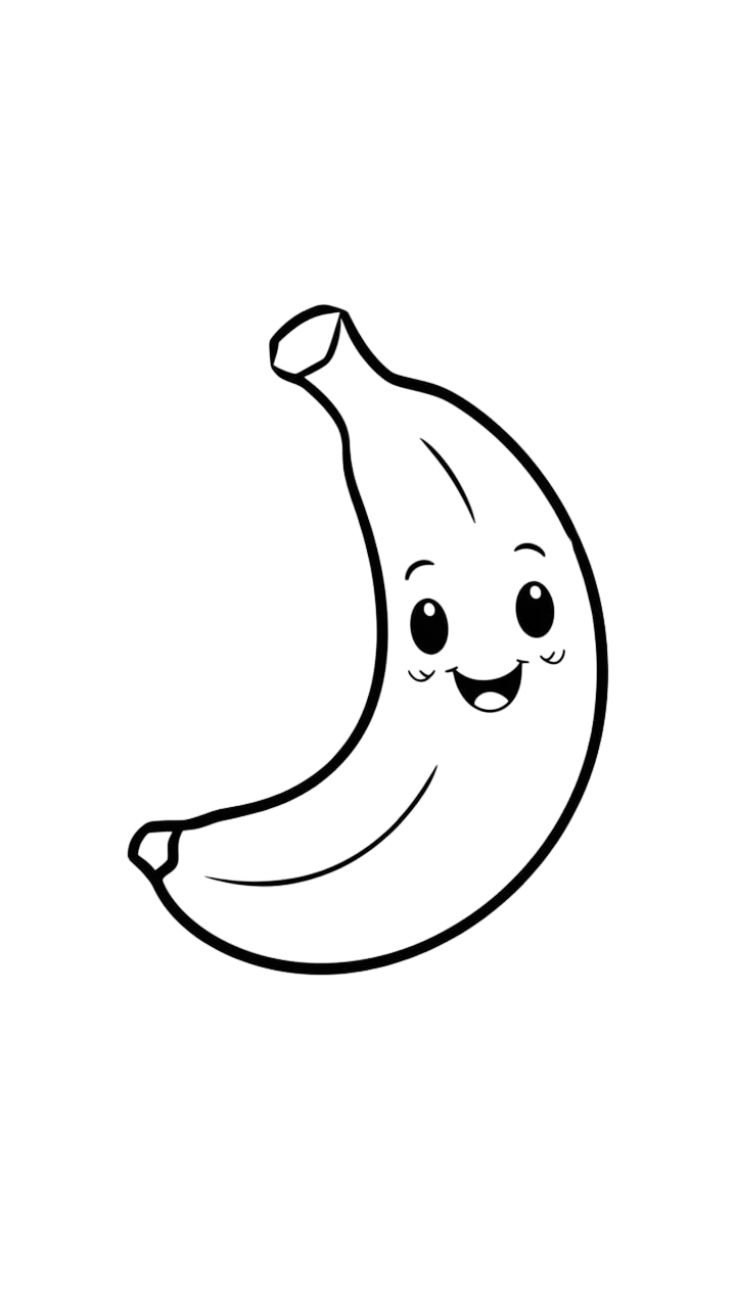 banane dessin coloriage