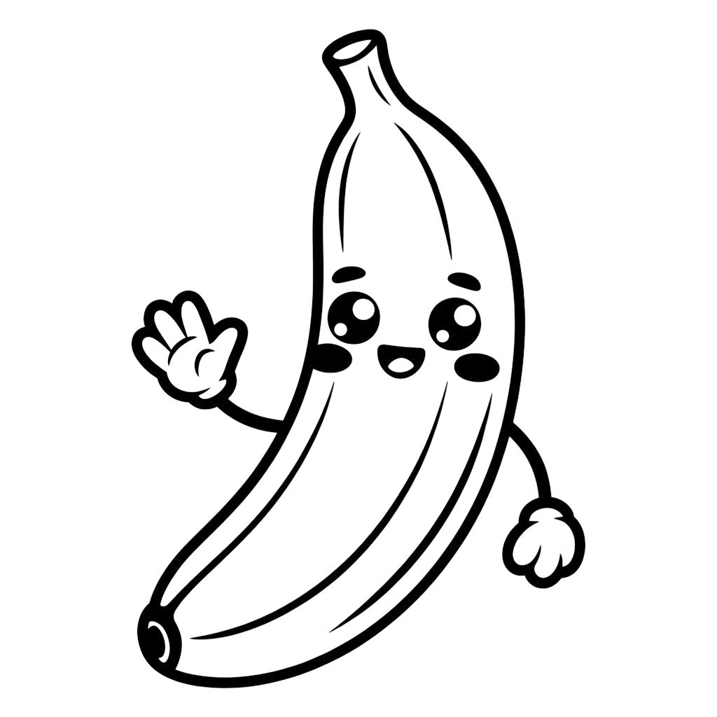 bananas coloriage