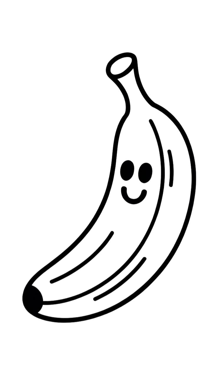 banane image coloriage