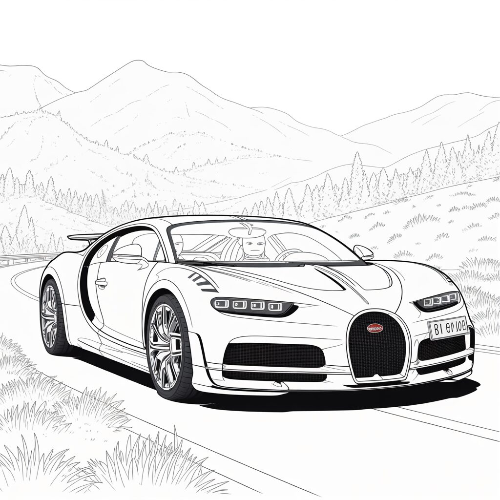bugatti chiron dessin
