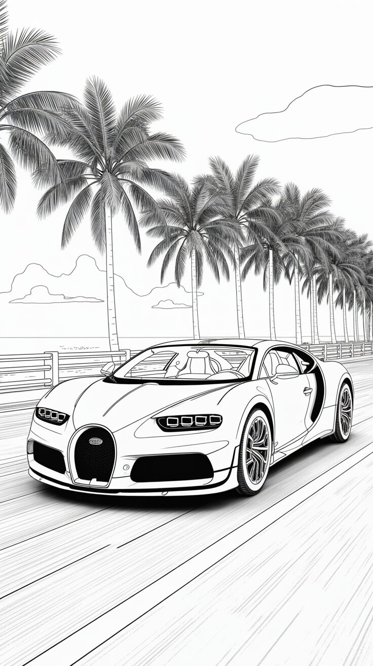 dessin bugatti veyron