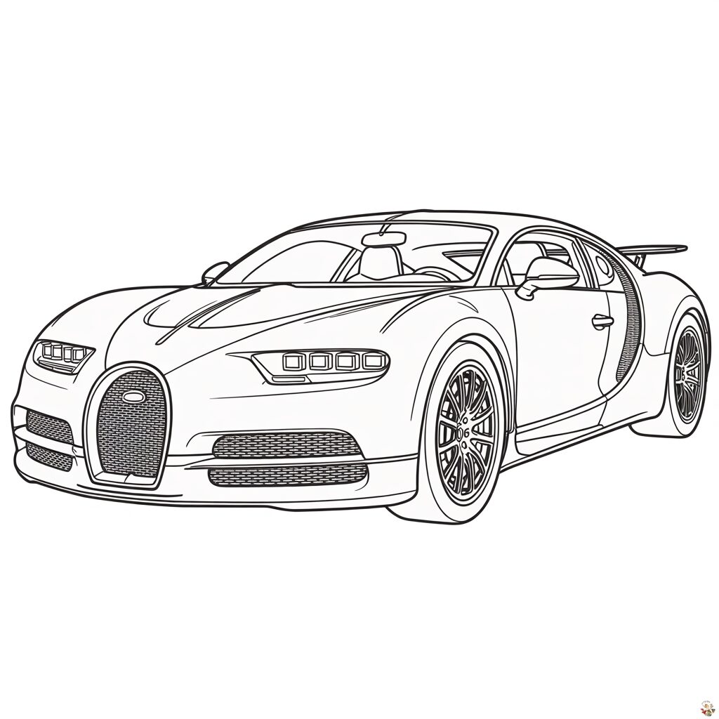 coloriage bugatti chiron