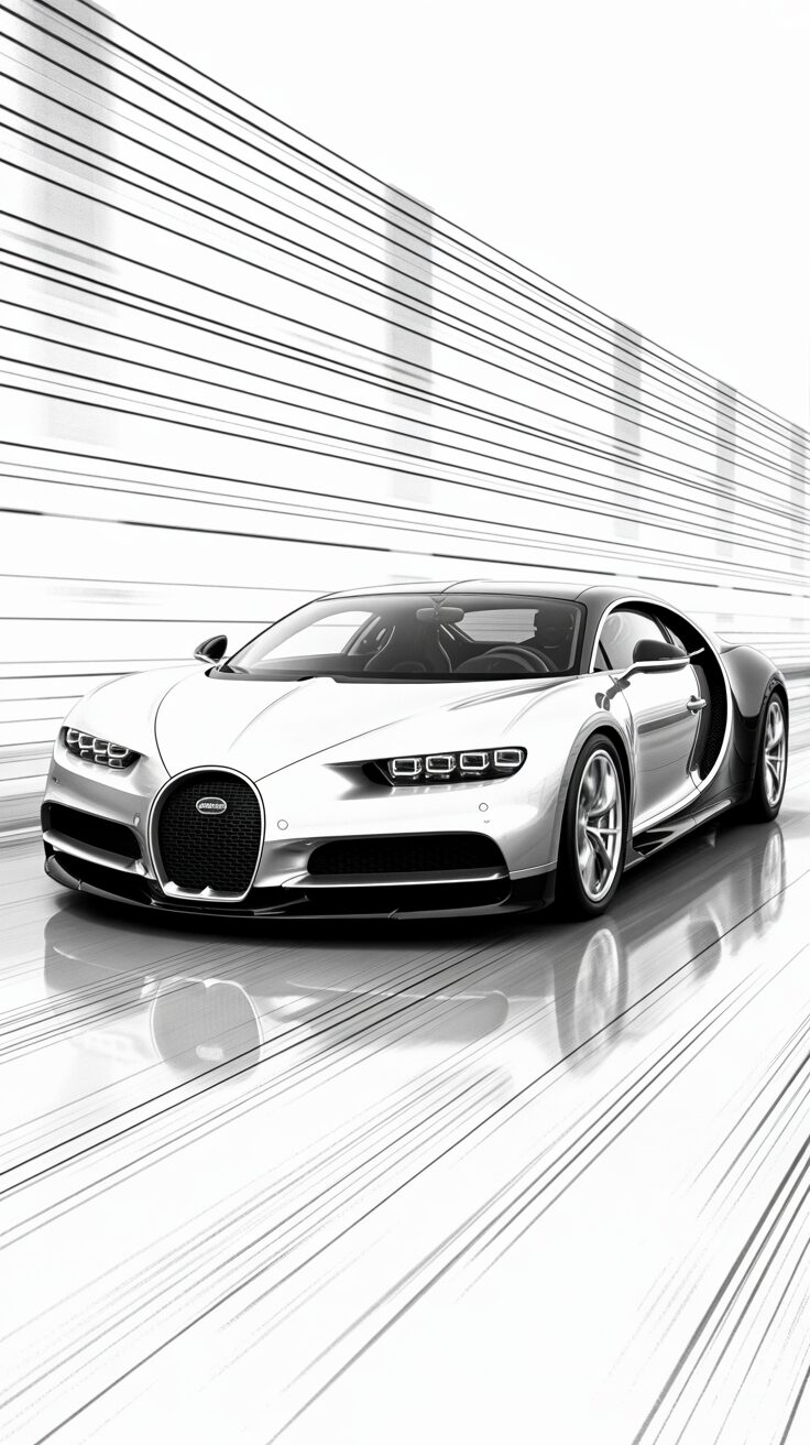dessin bugatti tourbillon