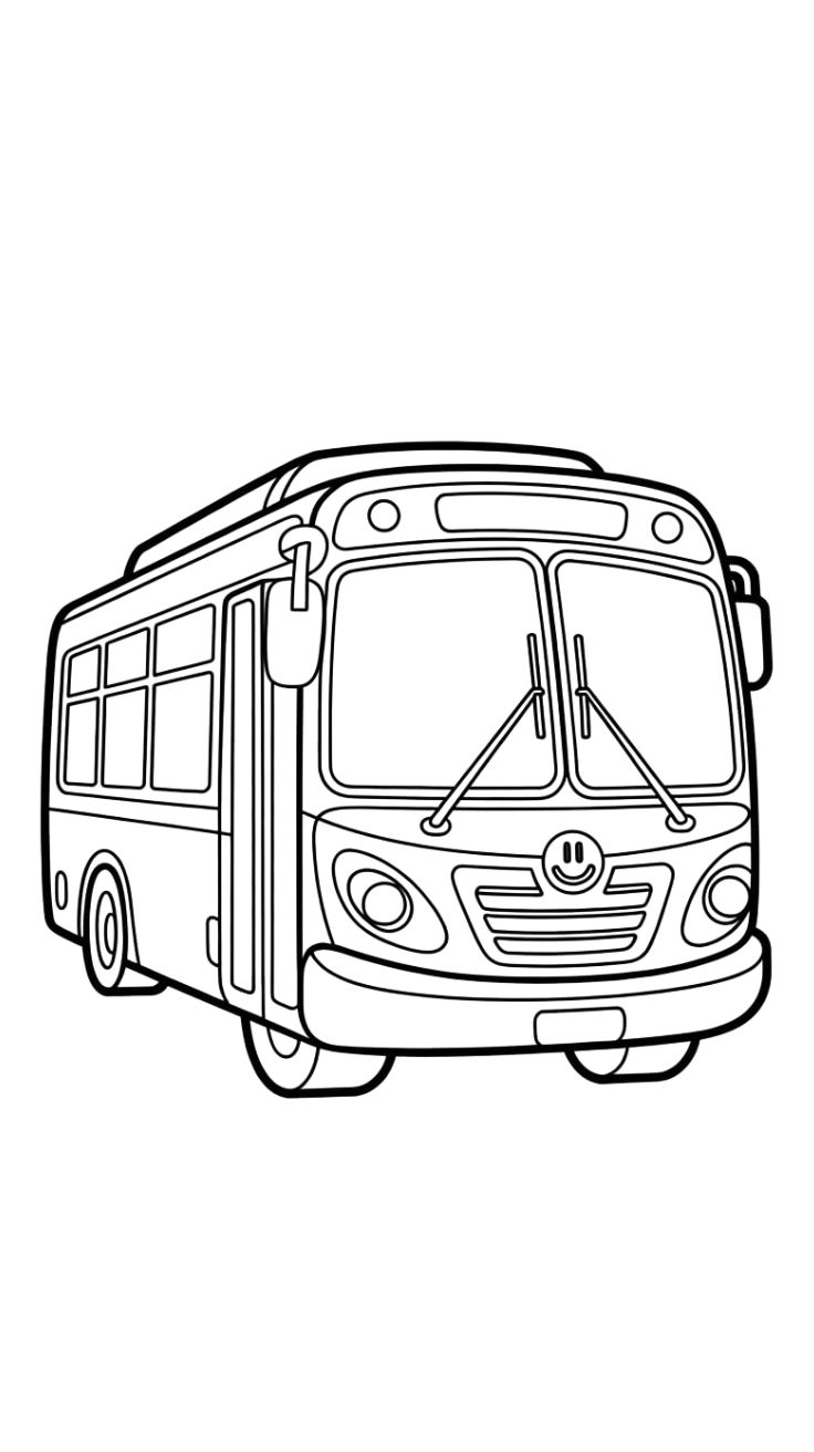 bus a colorier et imprimer