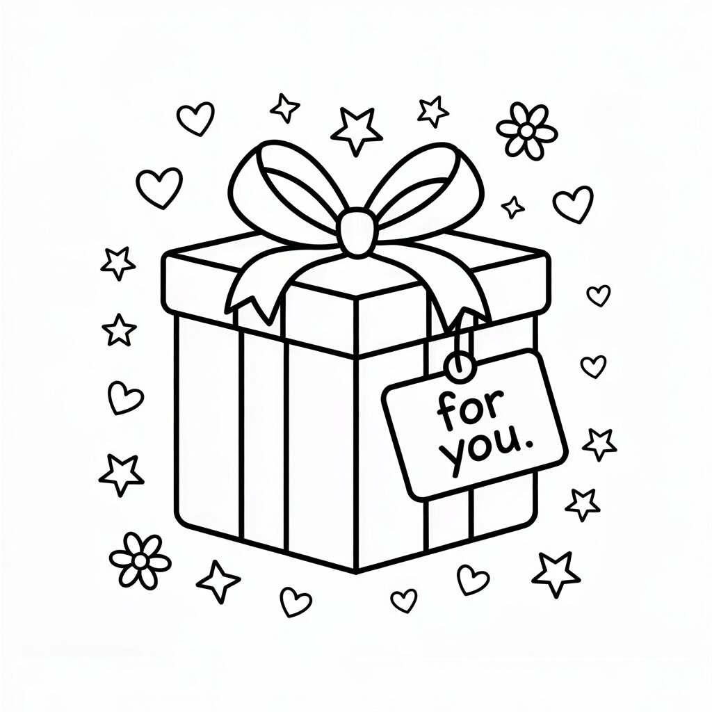 dessin cadeau de noel