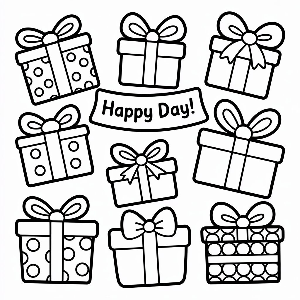 cadeau de noel dessin