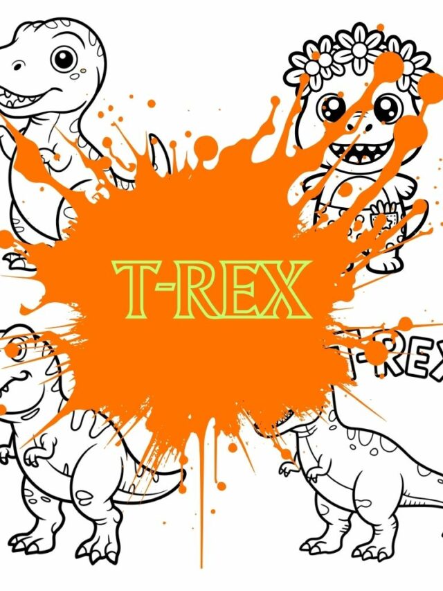 T Rex kleurplaat