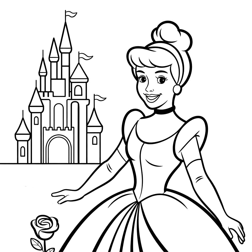 coloriage cendrillon imprimer
