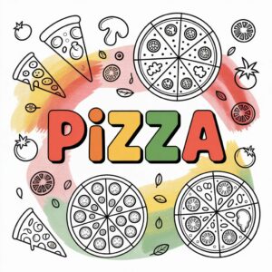 Coloriage Pizza
