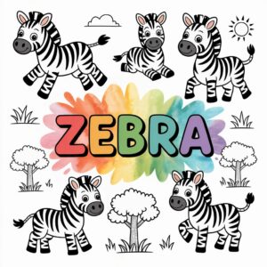 Coloriage Zèbre