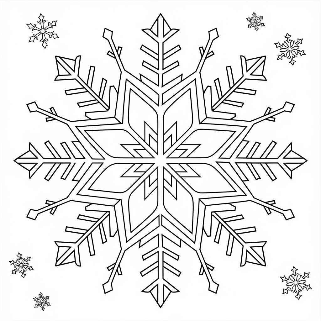 dessins flocon de neige