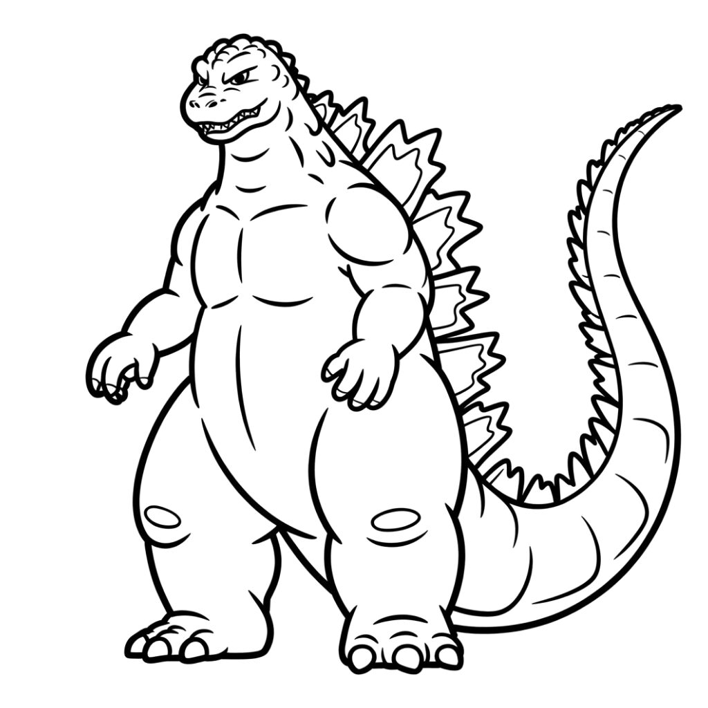 coloriage godzilla 2024