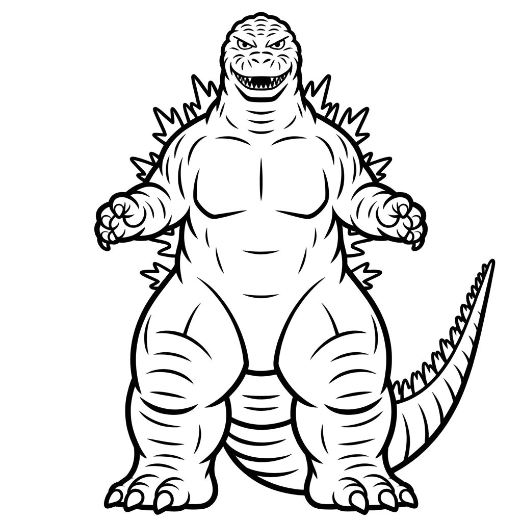 coloriage godzilla imprimer