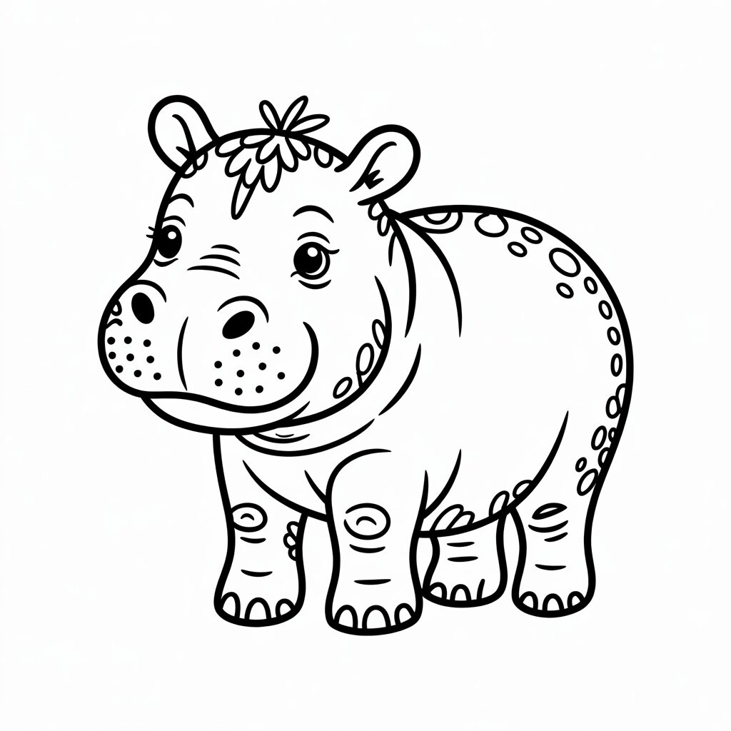 hippopotames dessin