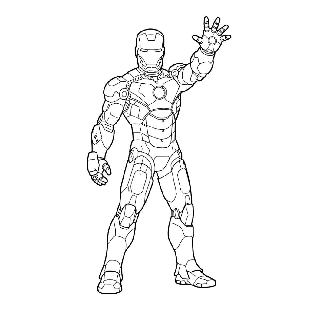 iron man coloriage