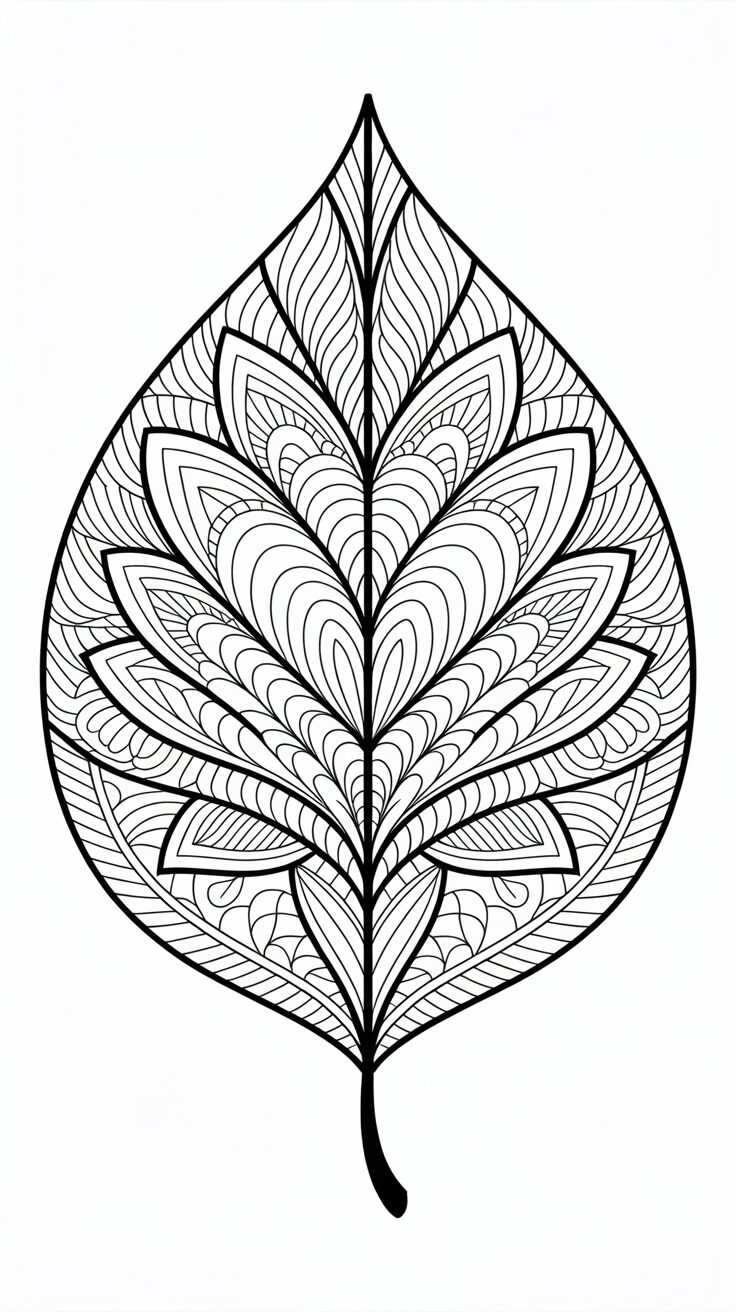 dessin d'une feuille de vigne