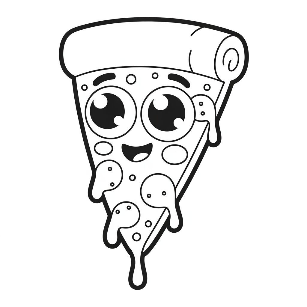 pizza dessin facile