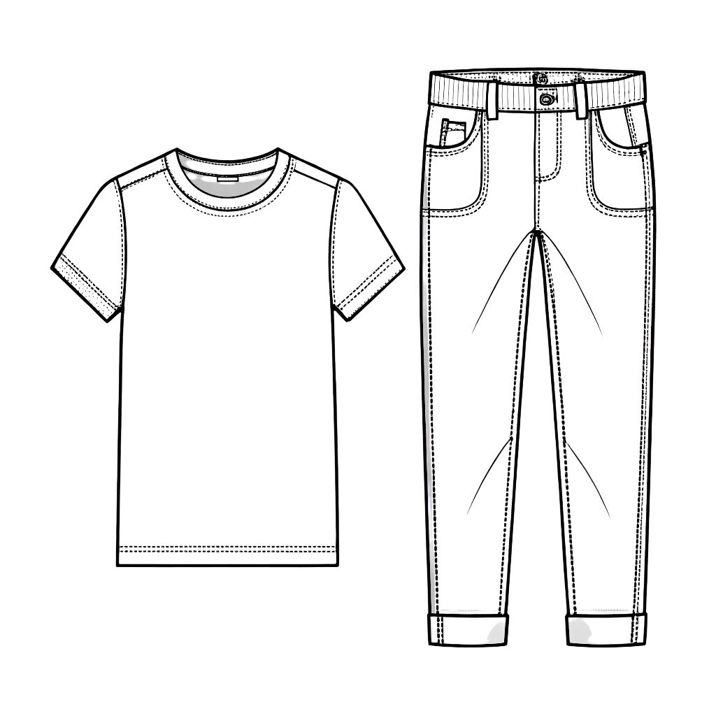 coloriage vêtements à imprimer