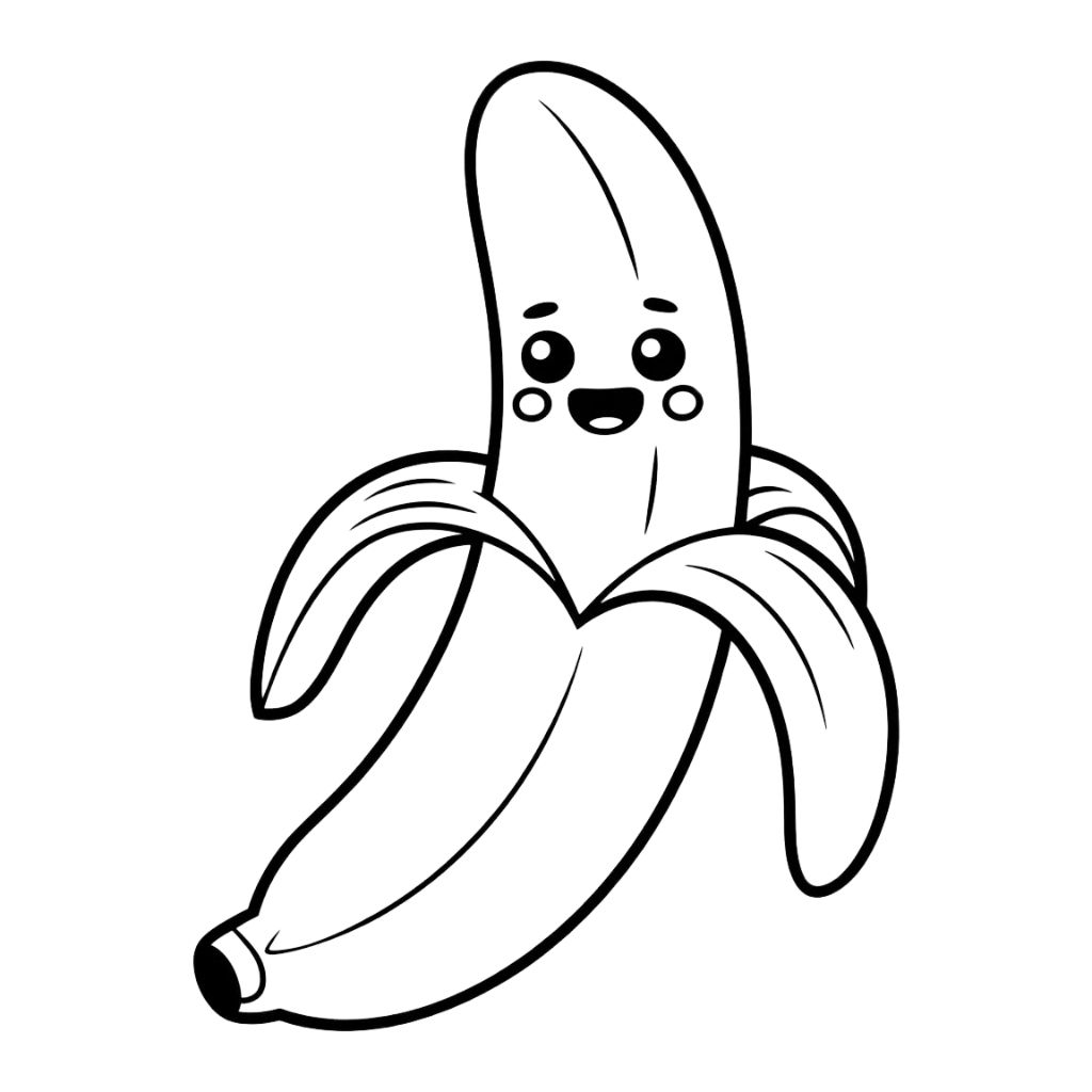coloriage banane à imprimer
