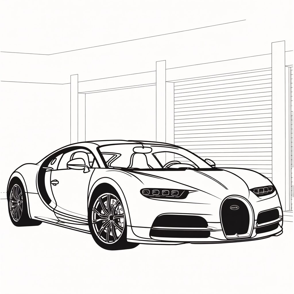 dessin bugatti chiron
