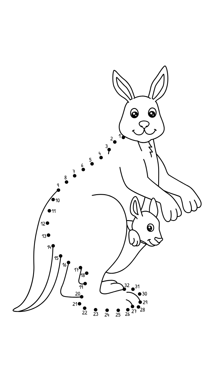 dessin kangourou facile kawaii