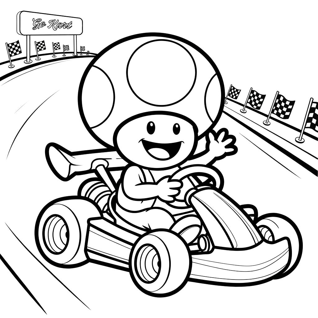Coloriage Mario Kart Wii