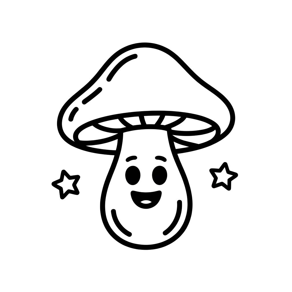 coloriage champignon à imprimer