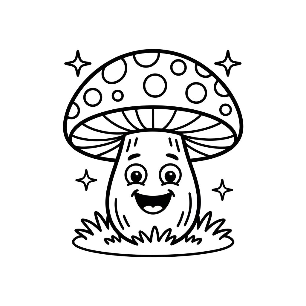 coloriage champignons à imprimer