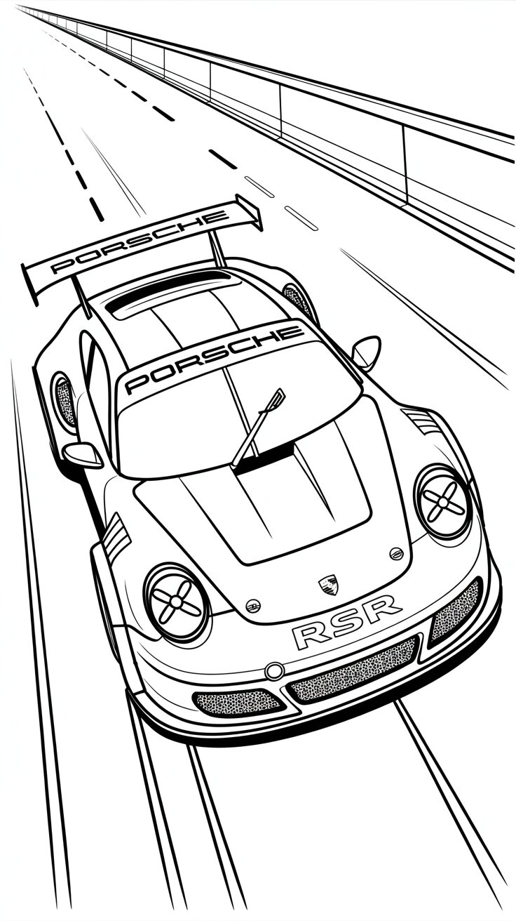 porsche gt3 rs dessin