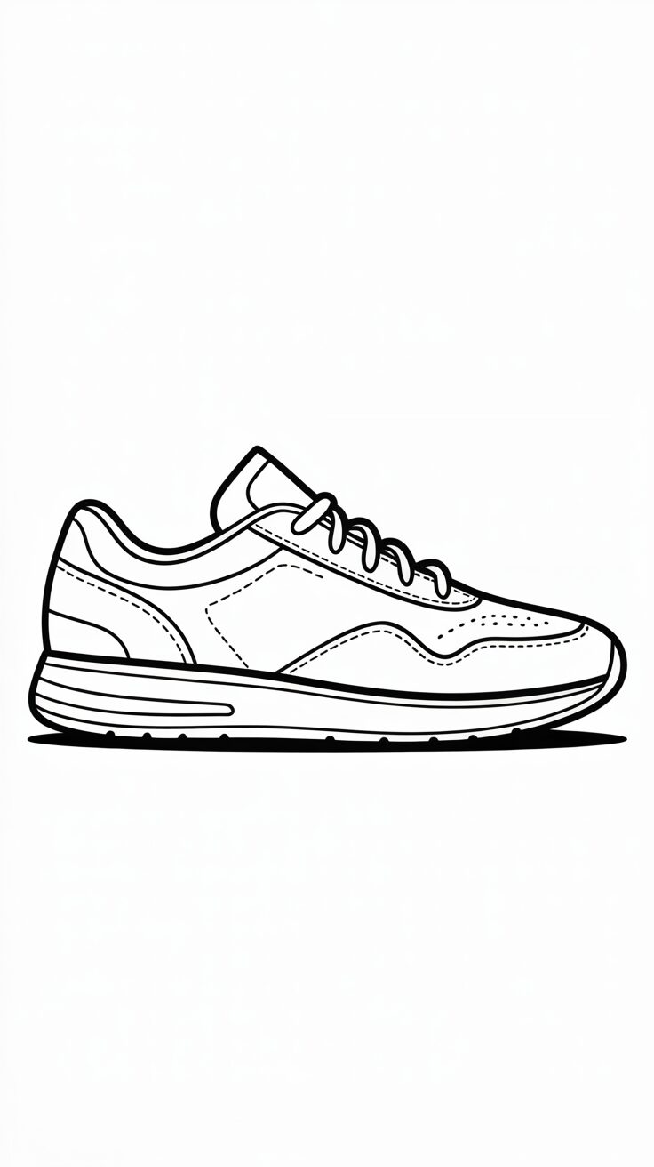 dessin basket chaussures