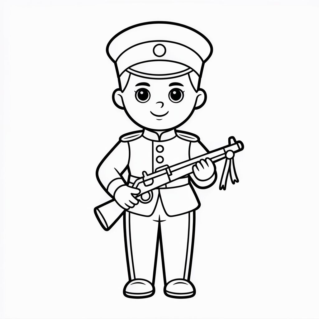 coloriage militaire soldat