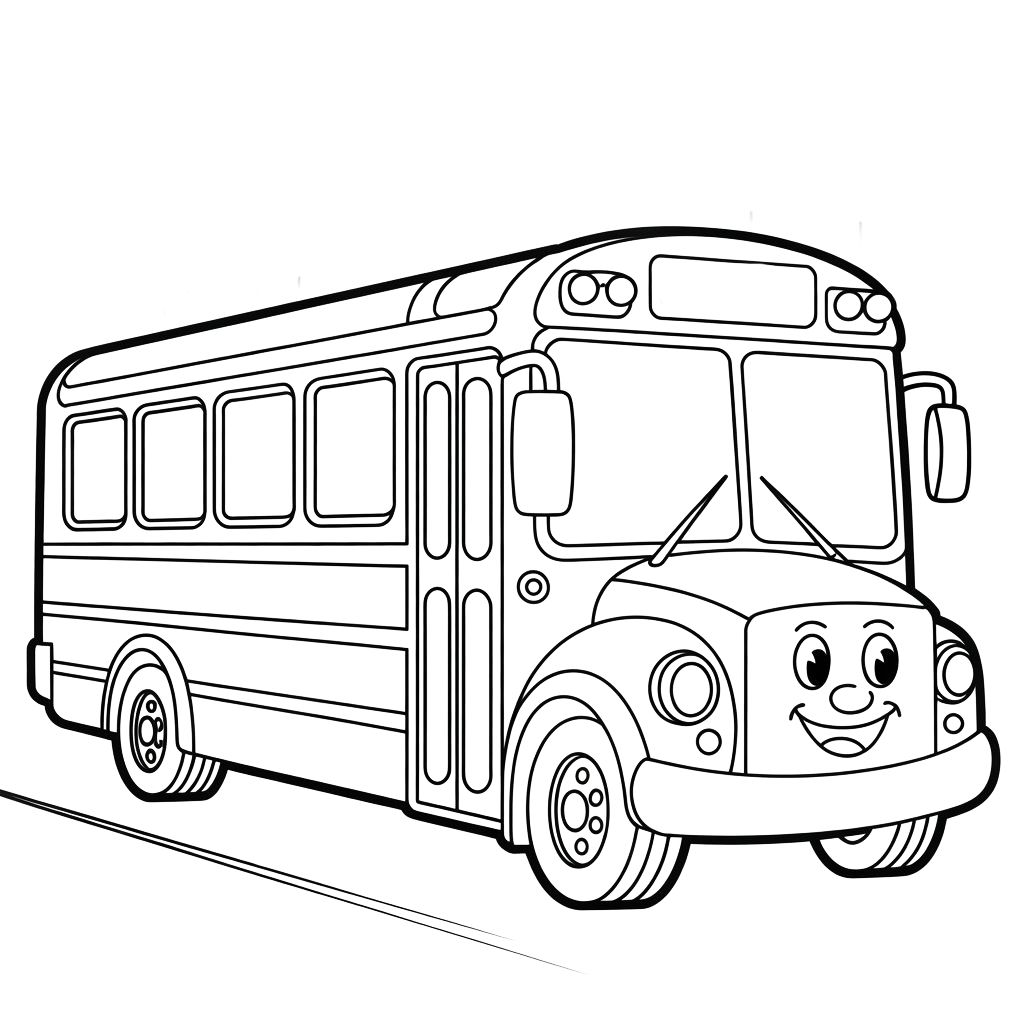 bus a colorier
