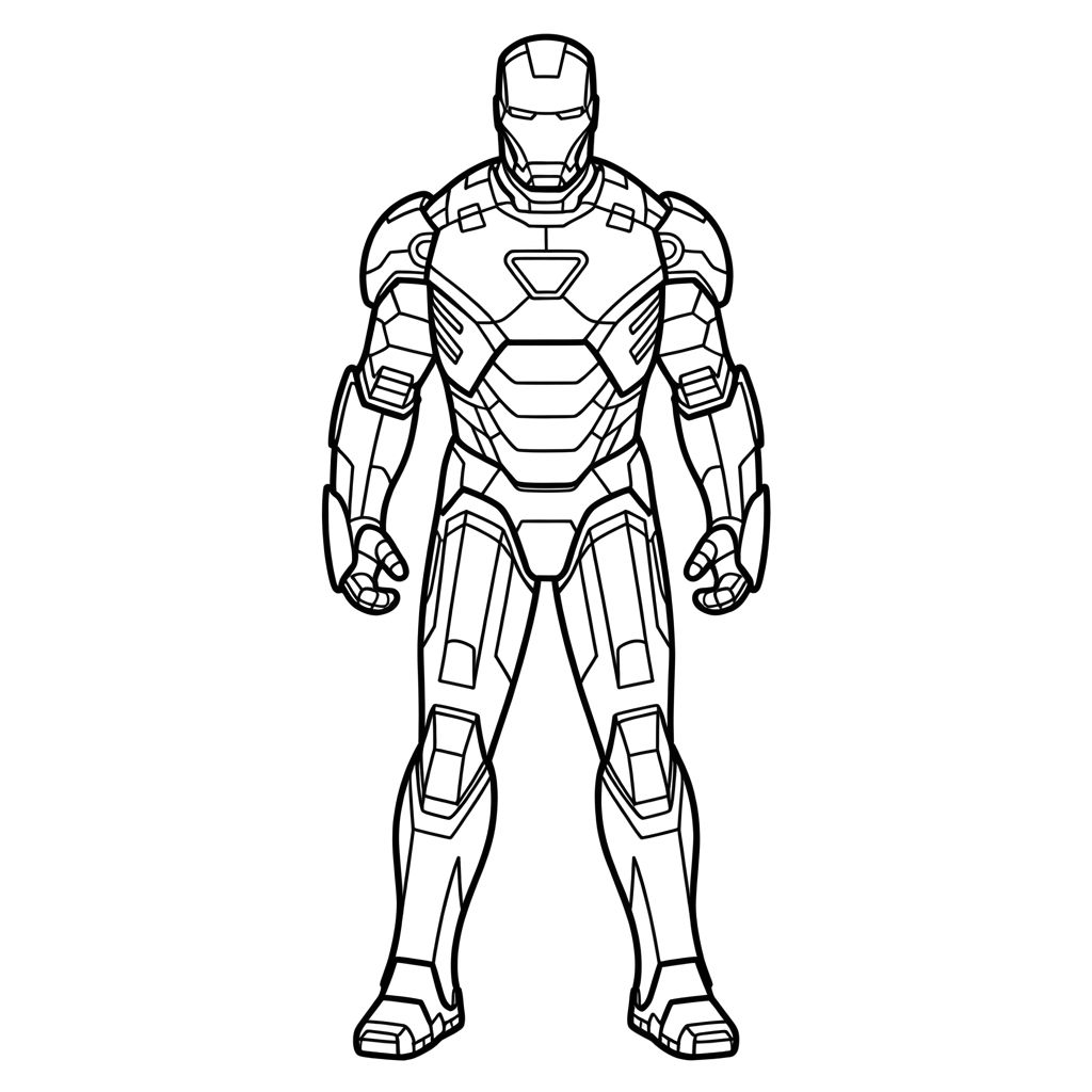coloriage à imprimer iron man