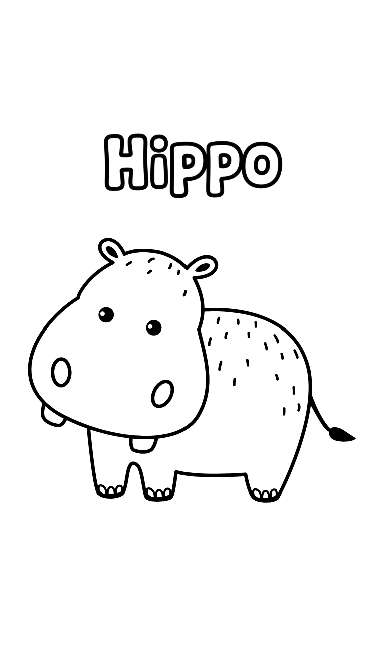 coloriage hippopotame