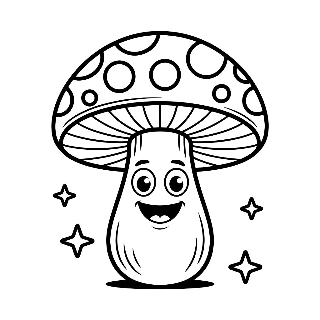 coloriage champignon maternelle