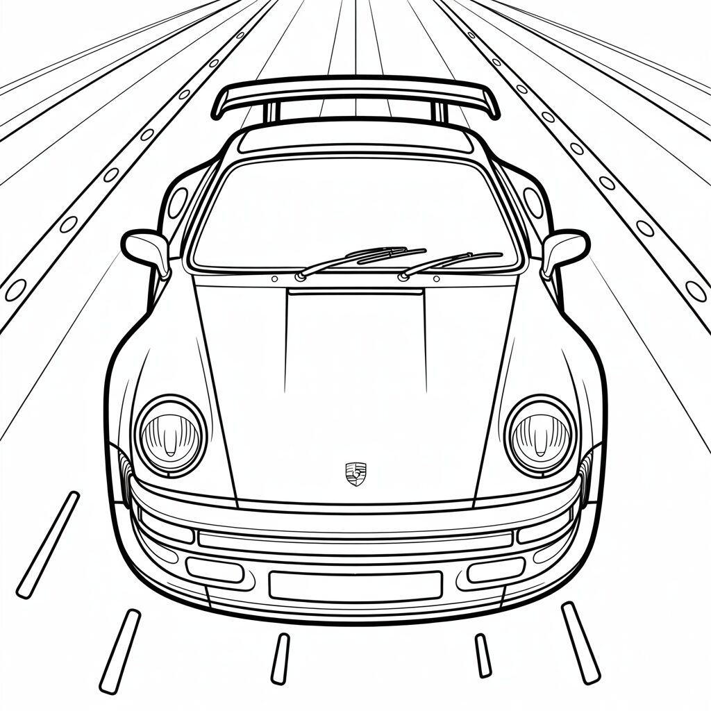 coloriage porsche