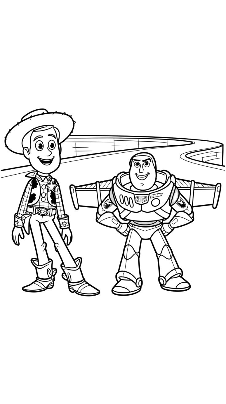 dessin a colorier toy story
