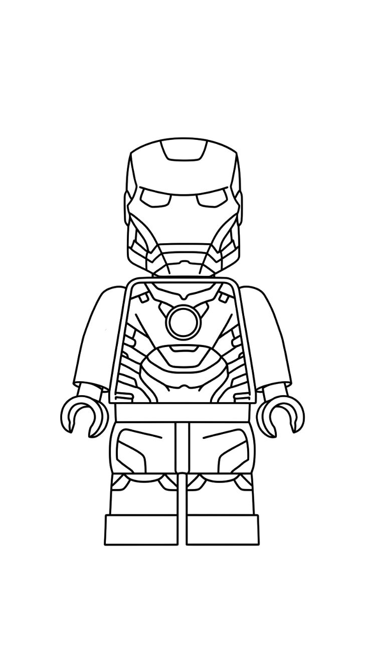 Lego Iron Man Coloring Pages