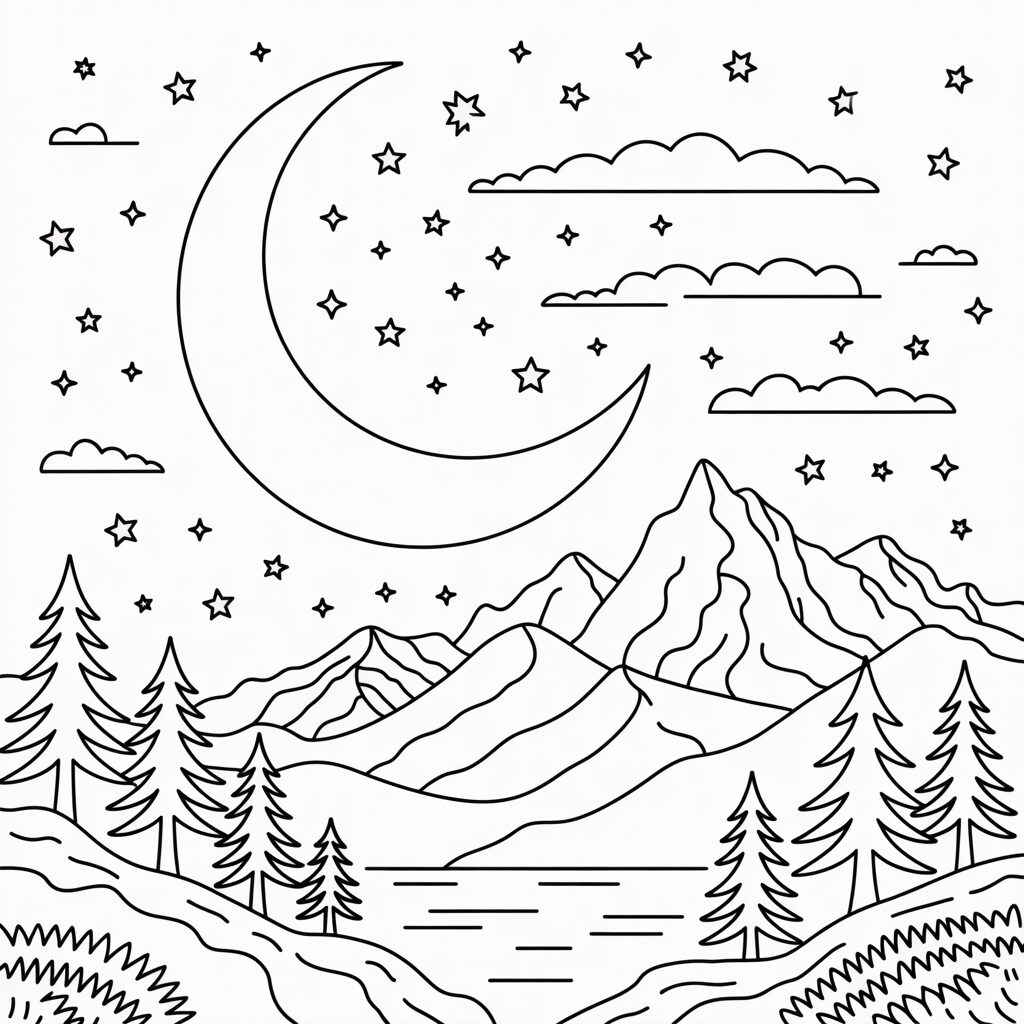 dessin de la lune