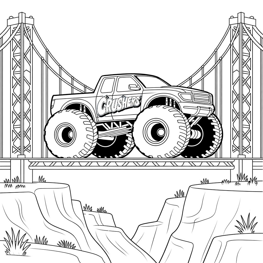 coloriage monster truck à imprimer