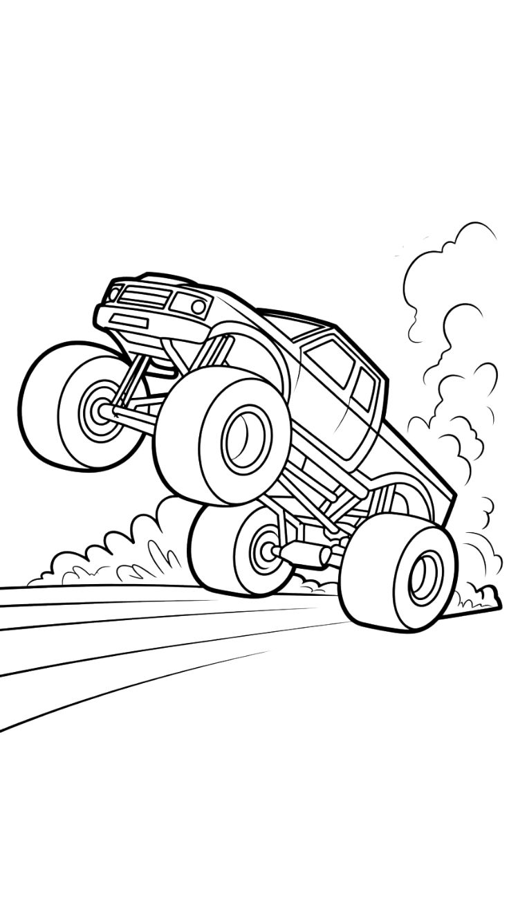 dessin a colorier monster truck