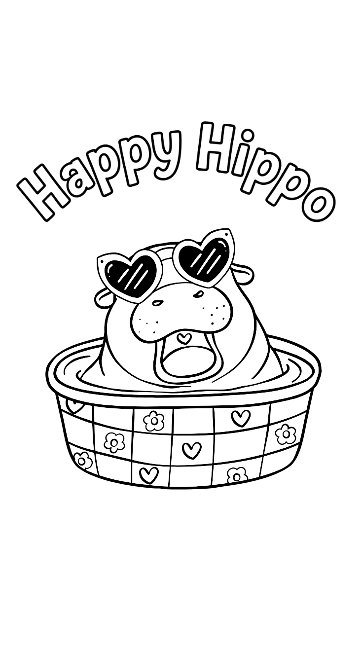 hippopotame dessin